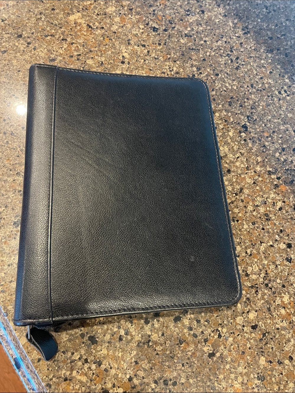 Vintage Franklin Quest 7 Ring Black Leather Planner